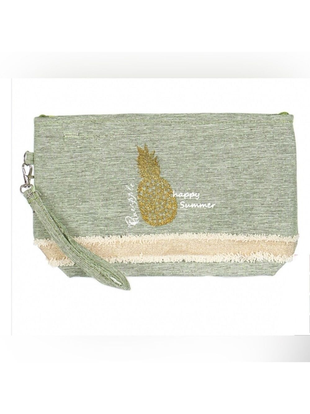 Pineapple Wristlet Beach Pouch NWT